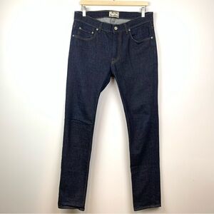 Acne Studios Men’s Ace Raw Gothic Slim Straight Jeans Dark Wash Sz 34x32 (34x31)